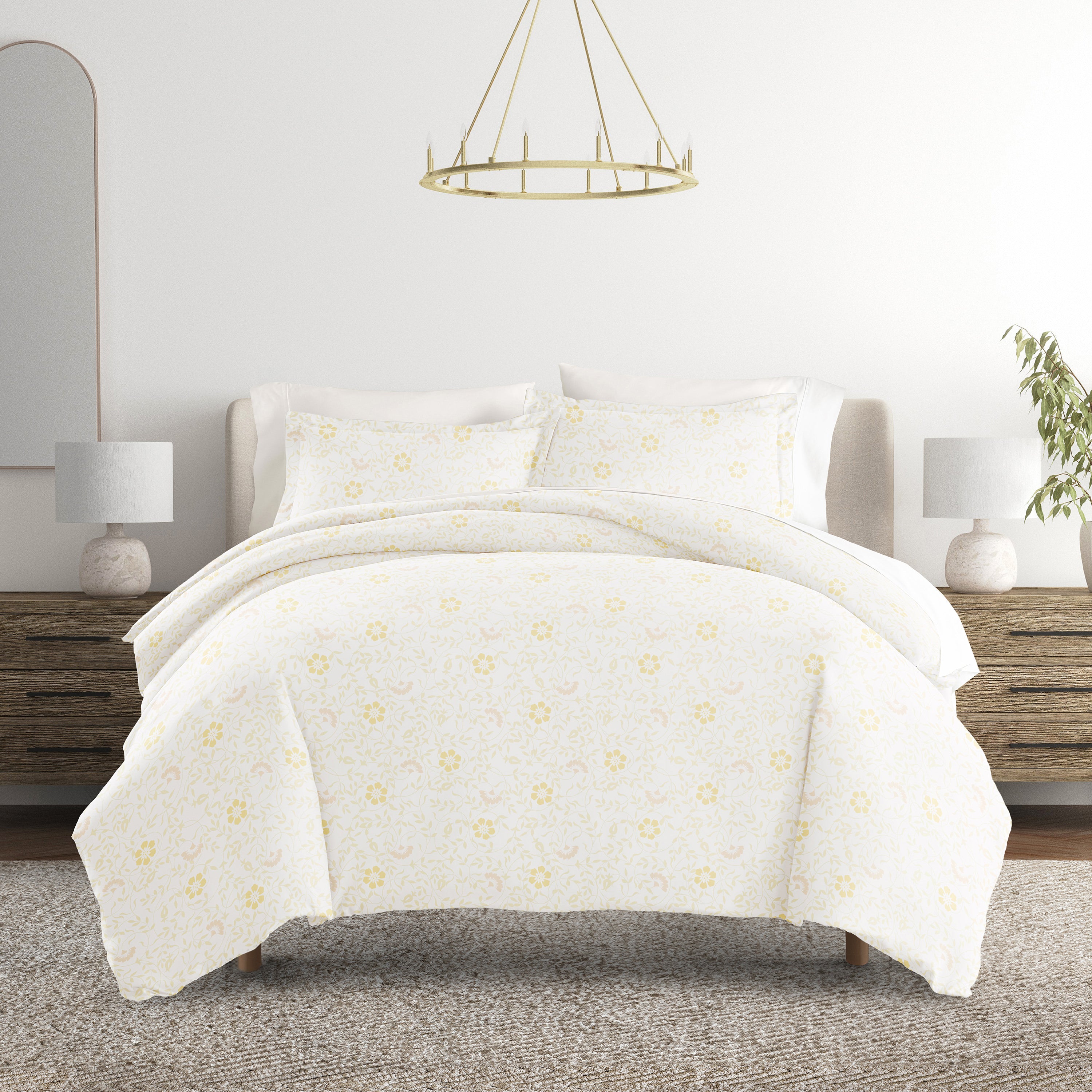 Spring Vines Patterned Duvet Cover Set