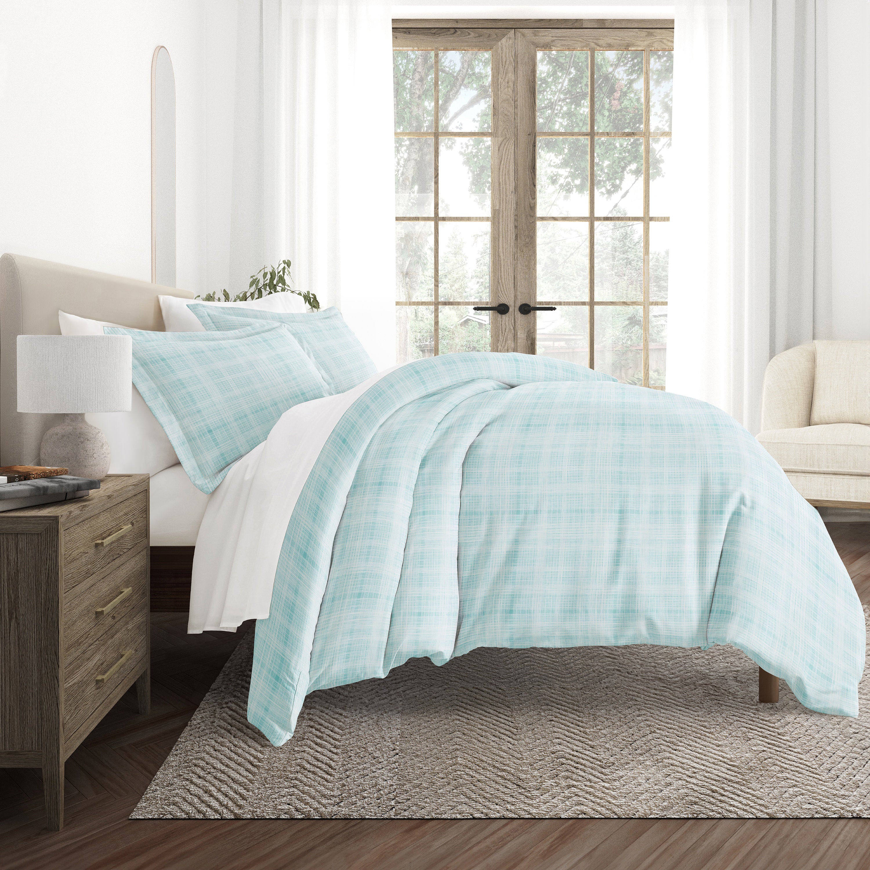 Thatch Patterned Duvet Cover Set