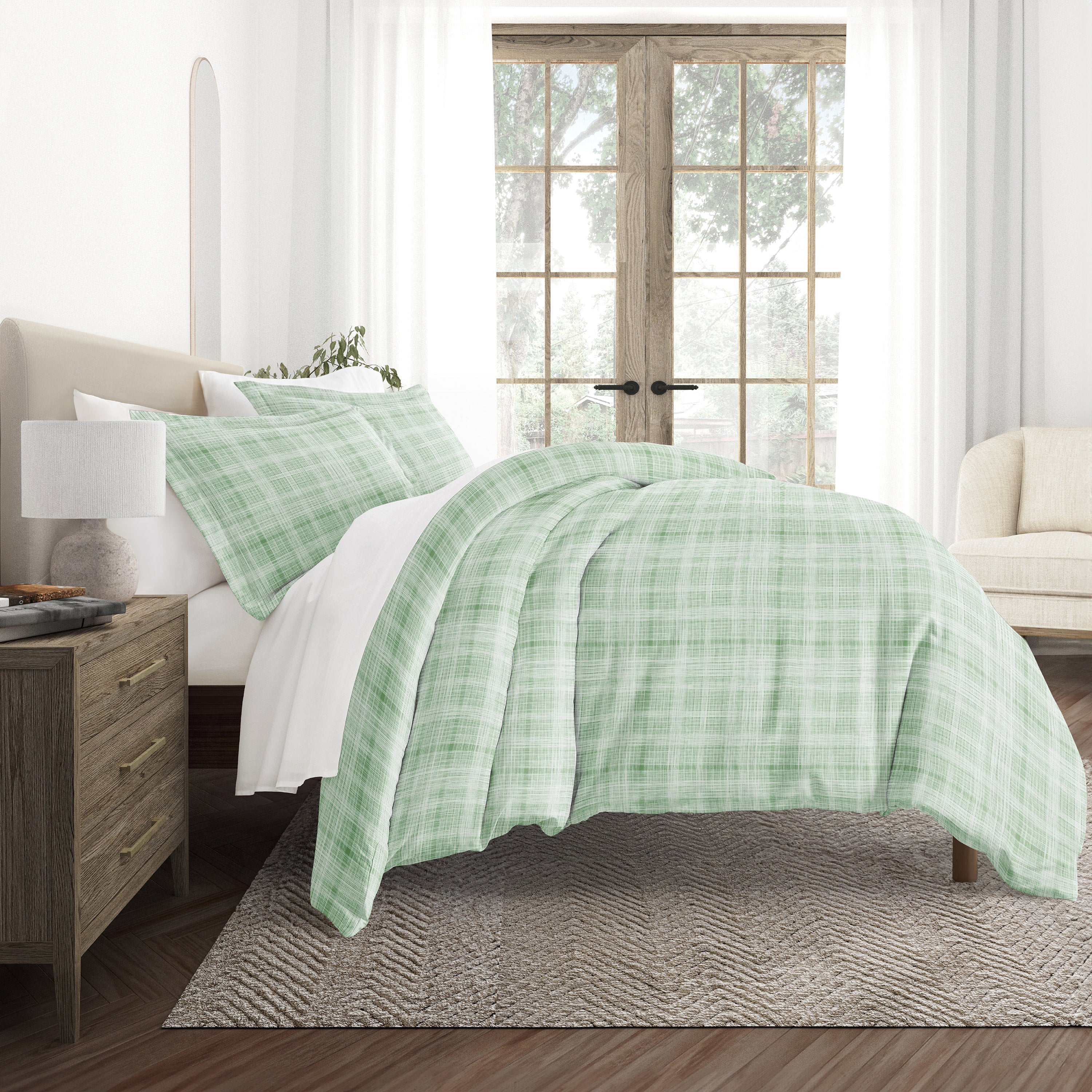 Thatch Patterned Duvet Cover Set