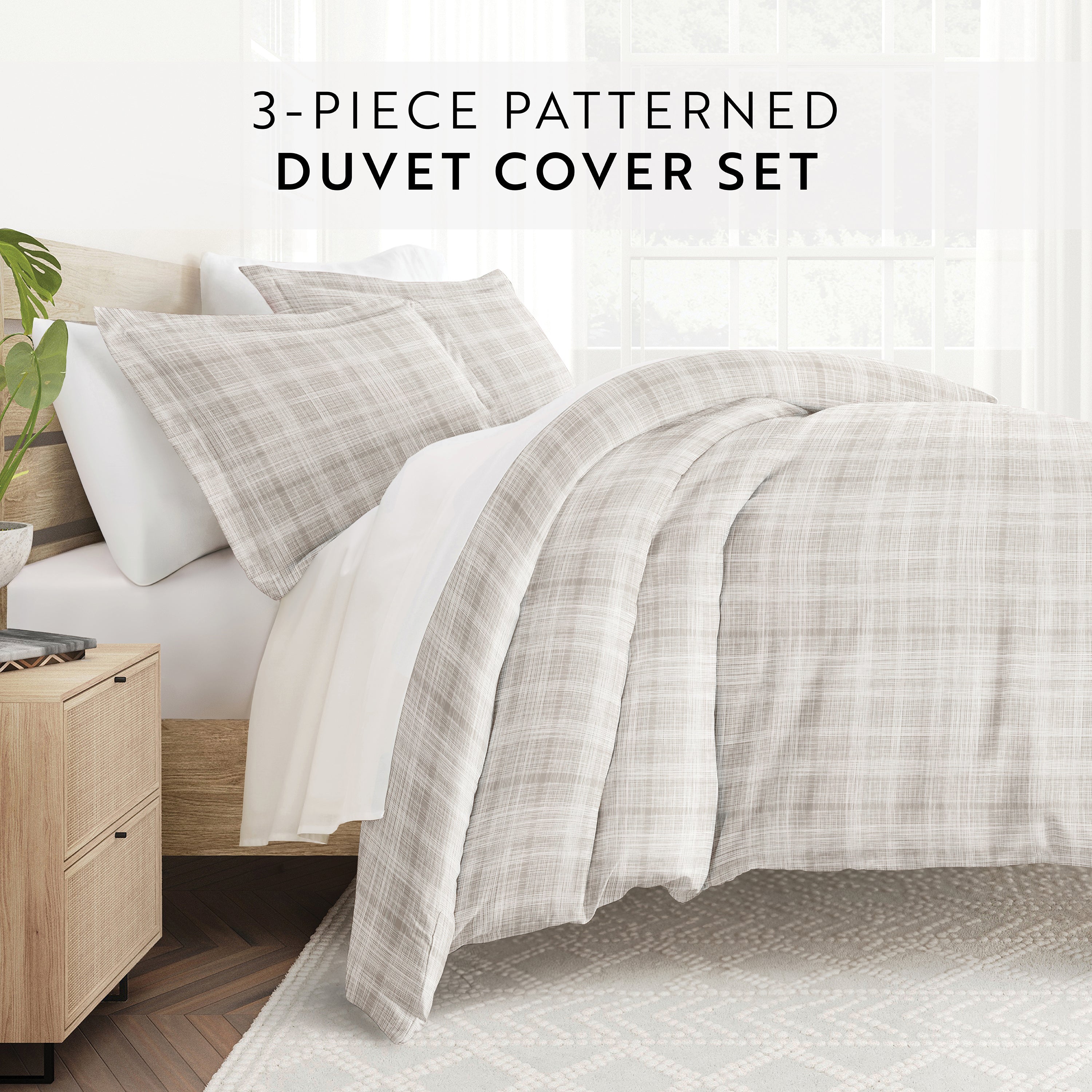 Thatch Patterned Duvet Cover Set