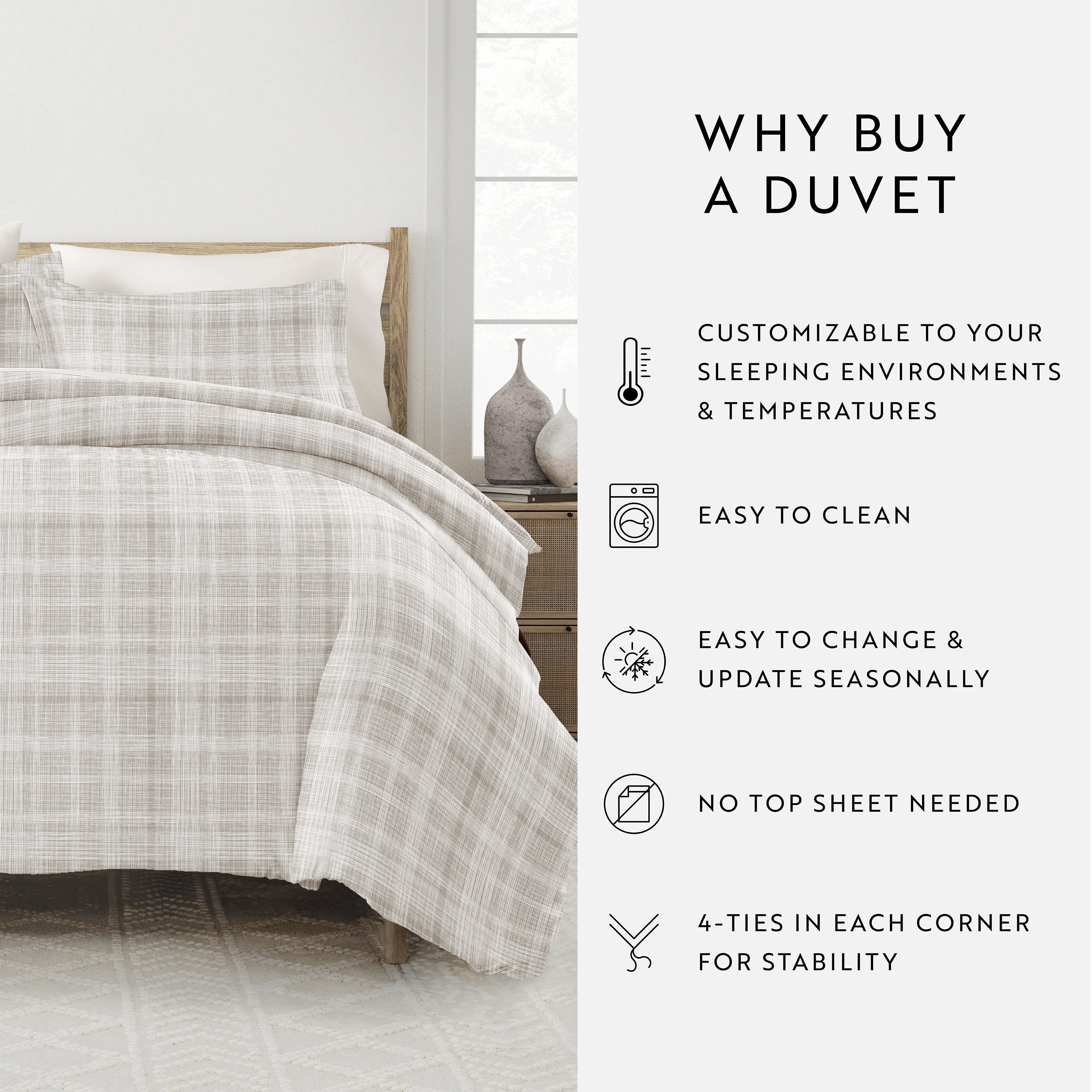 Thatch Patterned Duvet Cover Set
