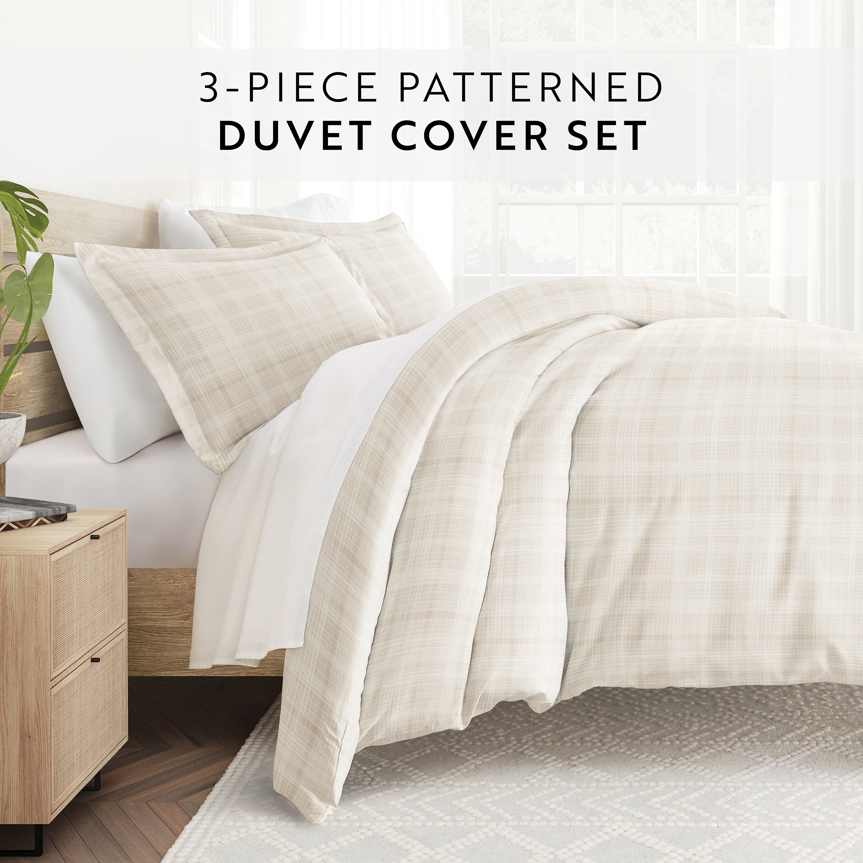 Thatch Patterned Duvet Cover Set