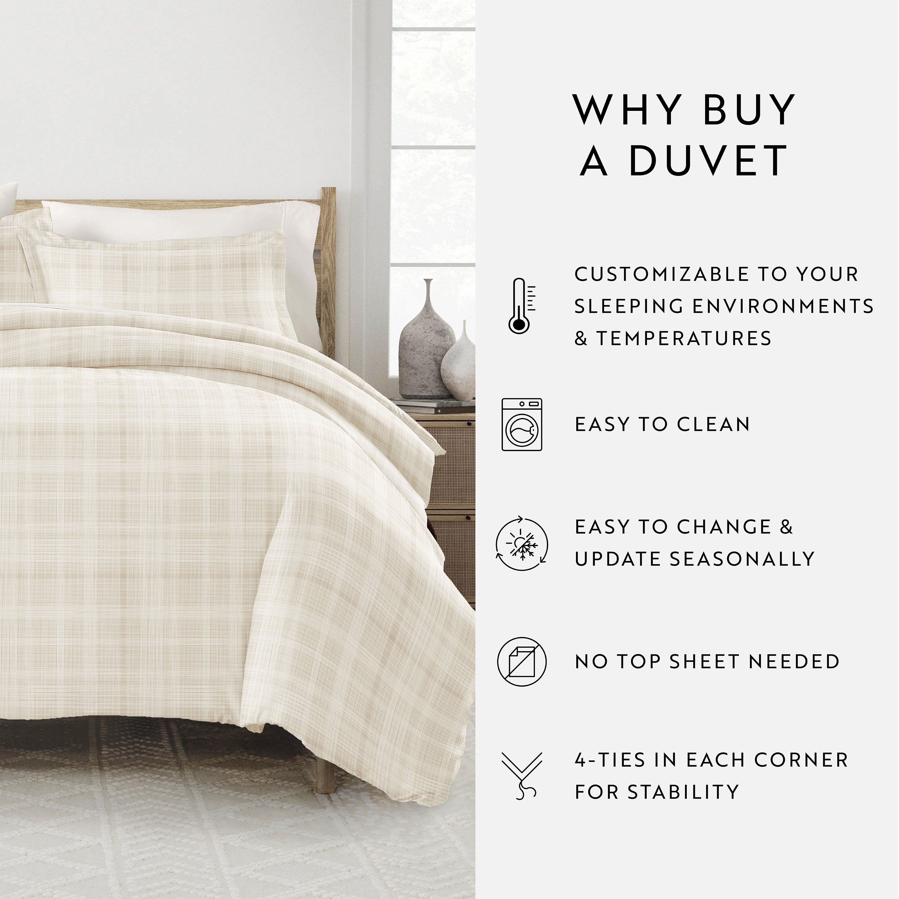 Thatch Patterned Duvet Cover Set