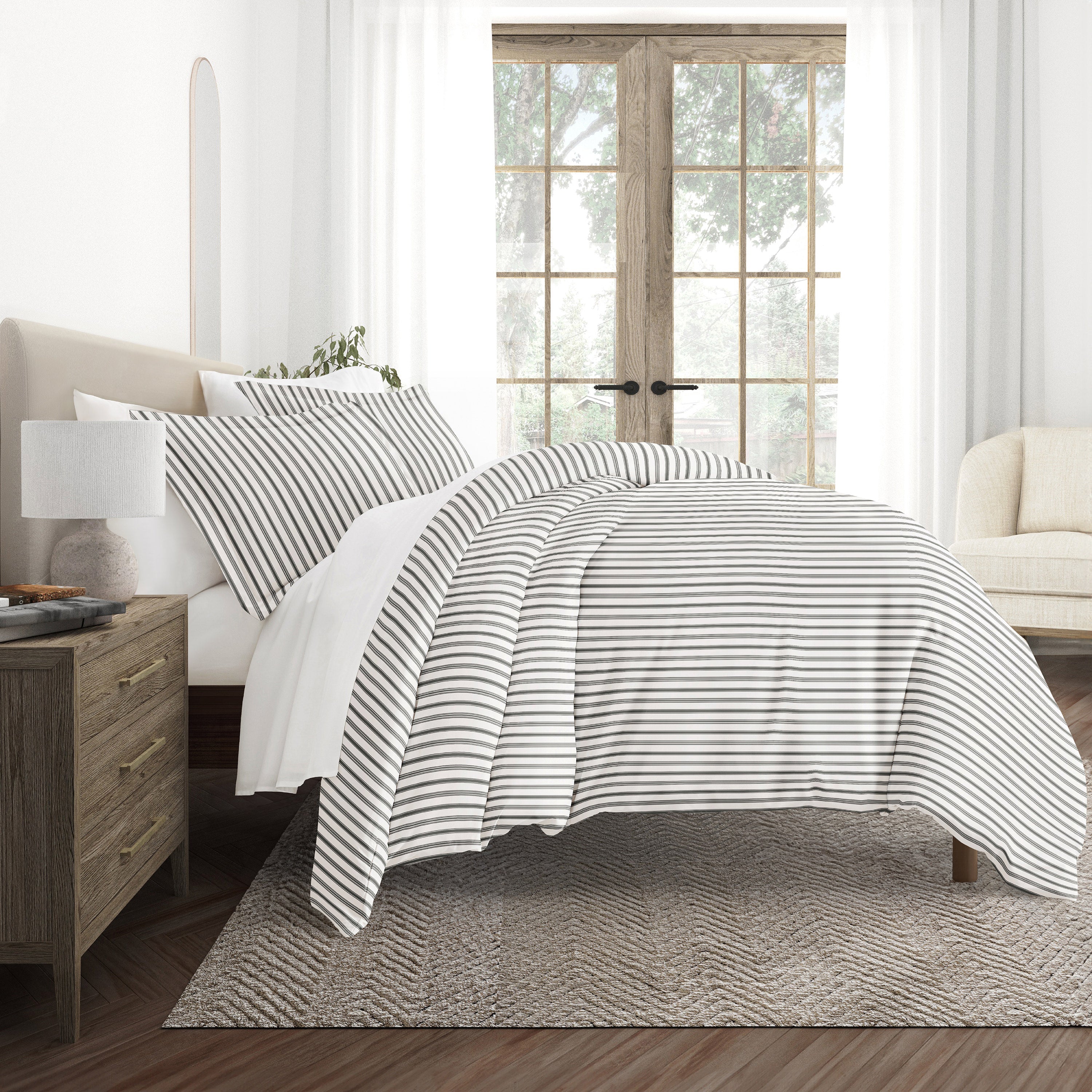 Vertical Dreams Patterned Duvet Cover Set