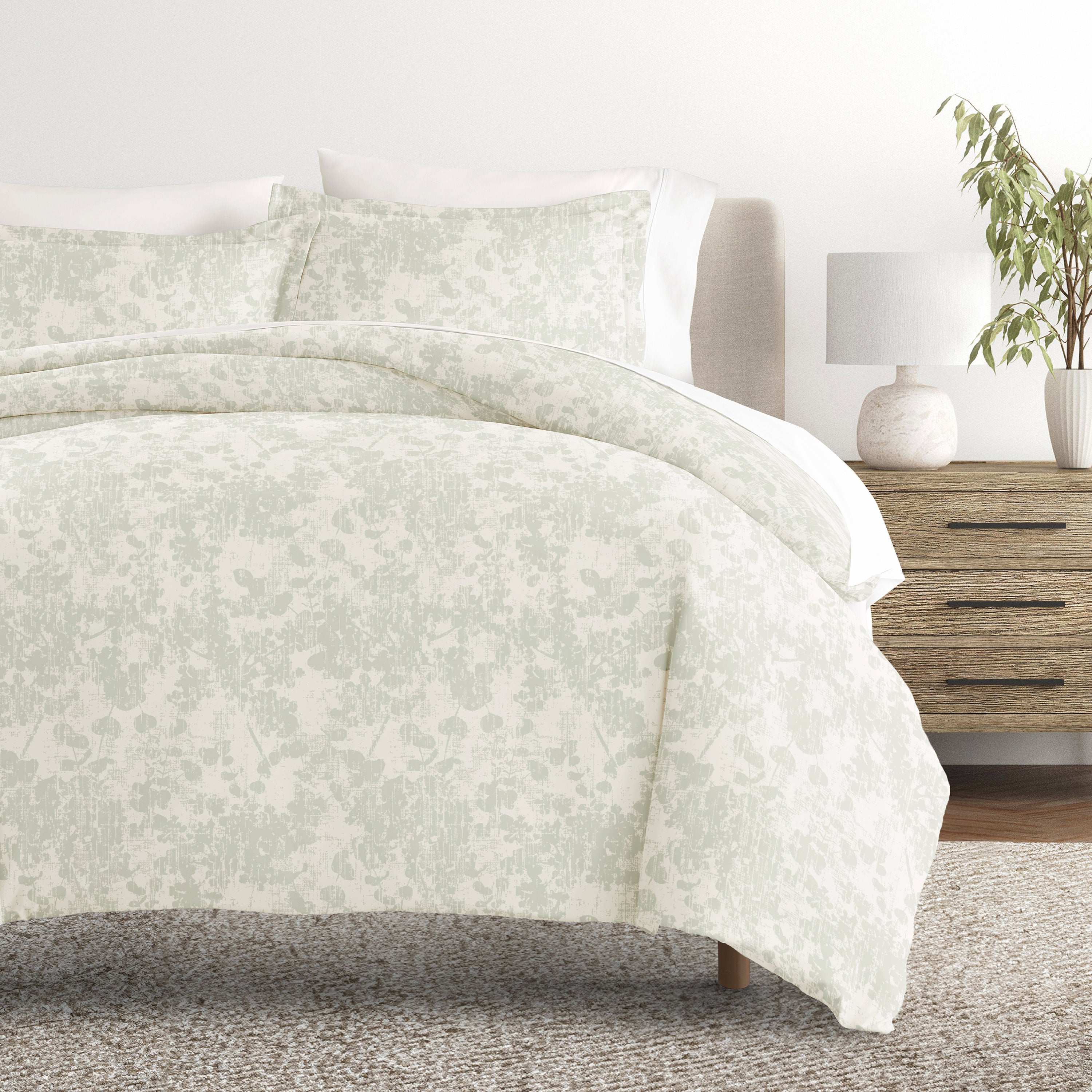 Weathered Floral Patterned Duvet Cover Set