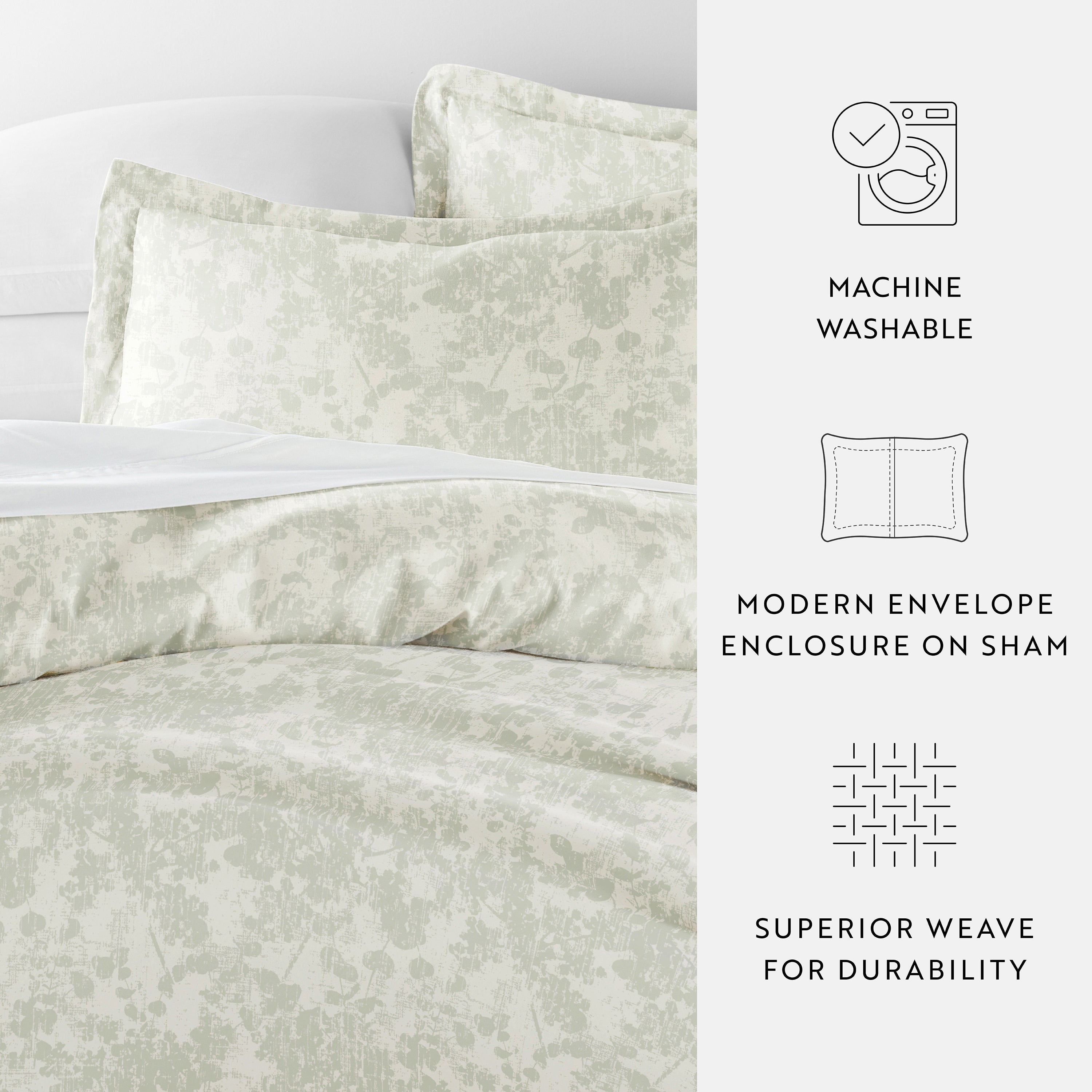 Weathered Floral Patterned Duvet Cover Set