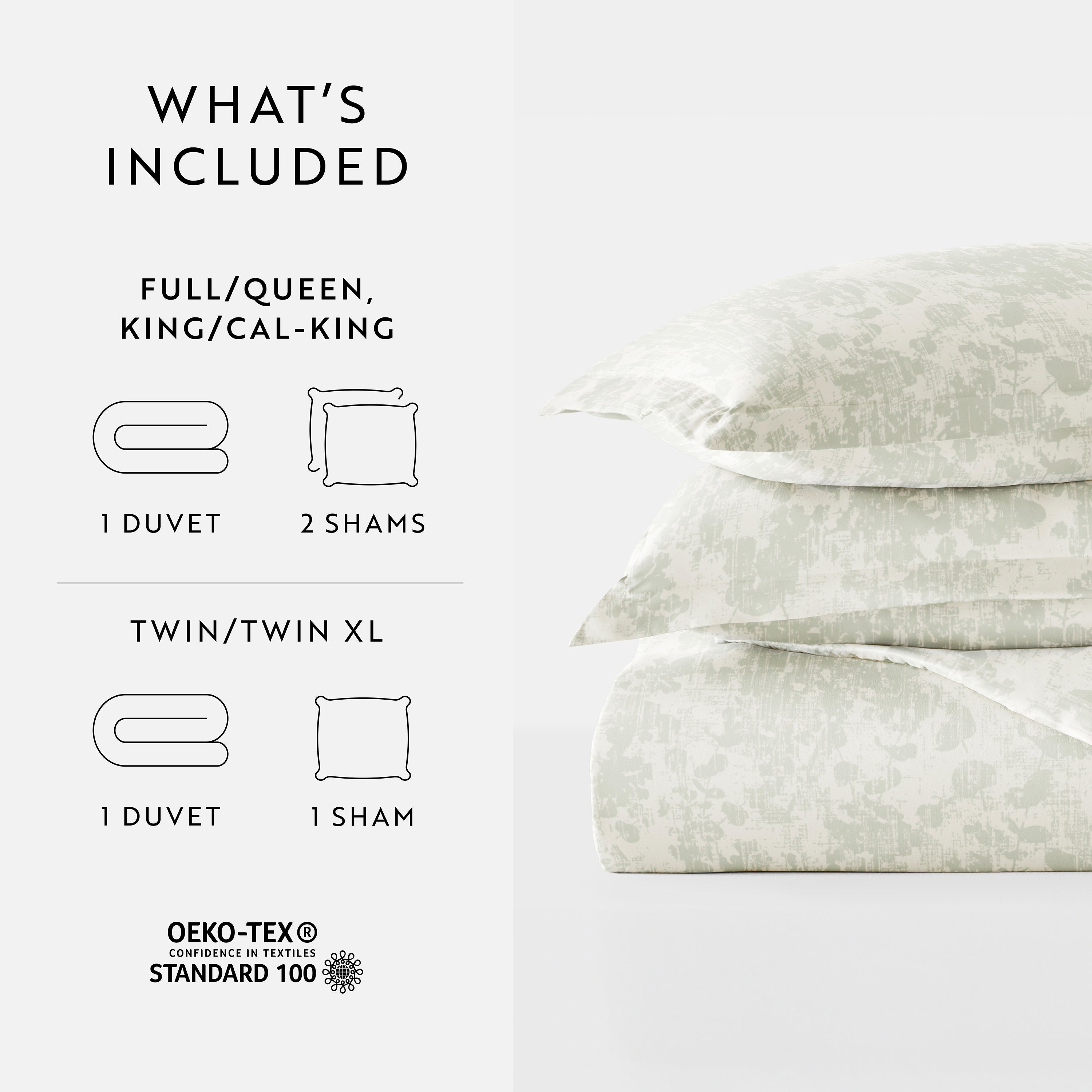 Weathered Floral Patterned Duvet Cover Set