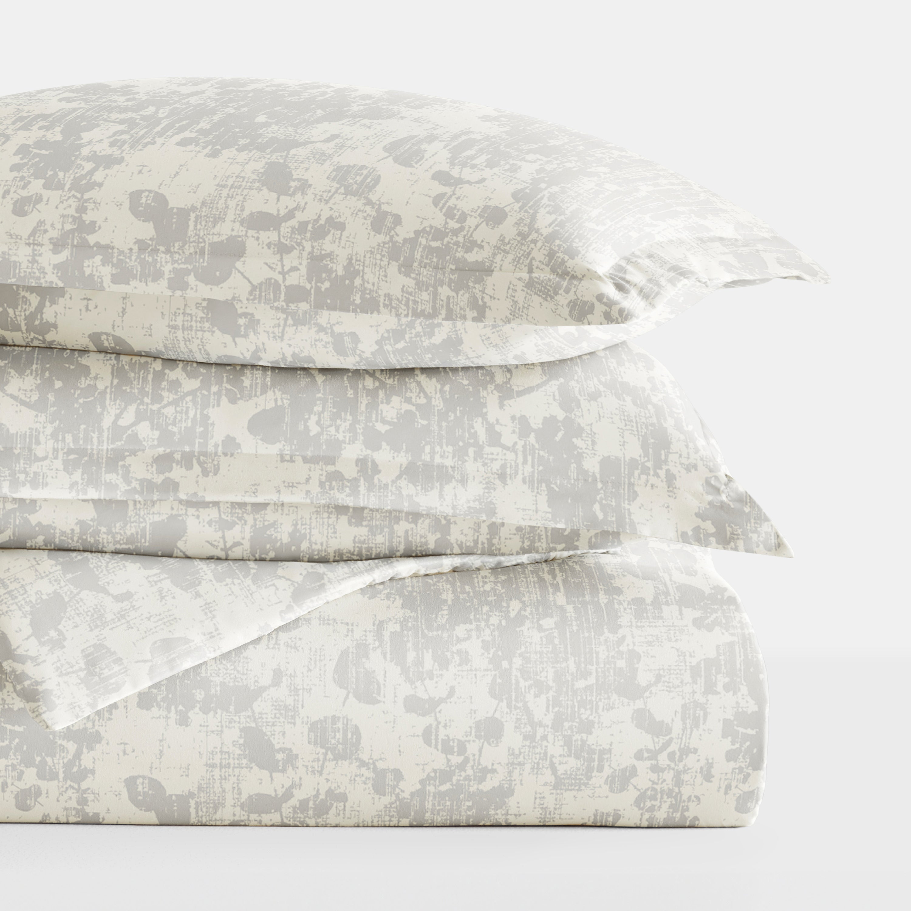 Weathered Floral Patterned Duvet Cover Set