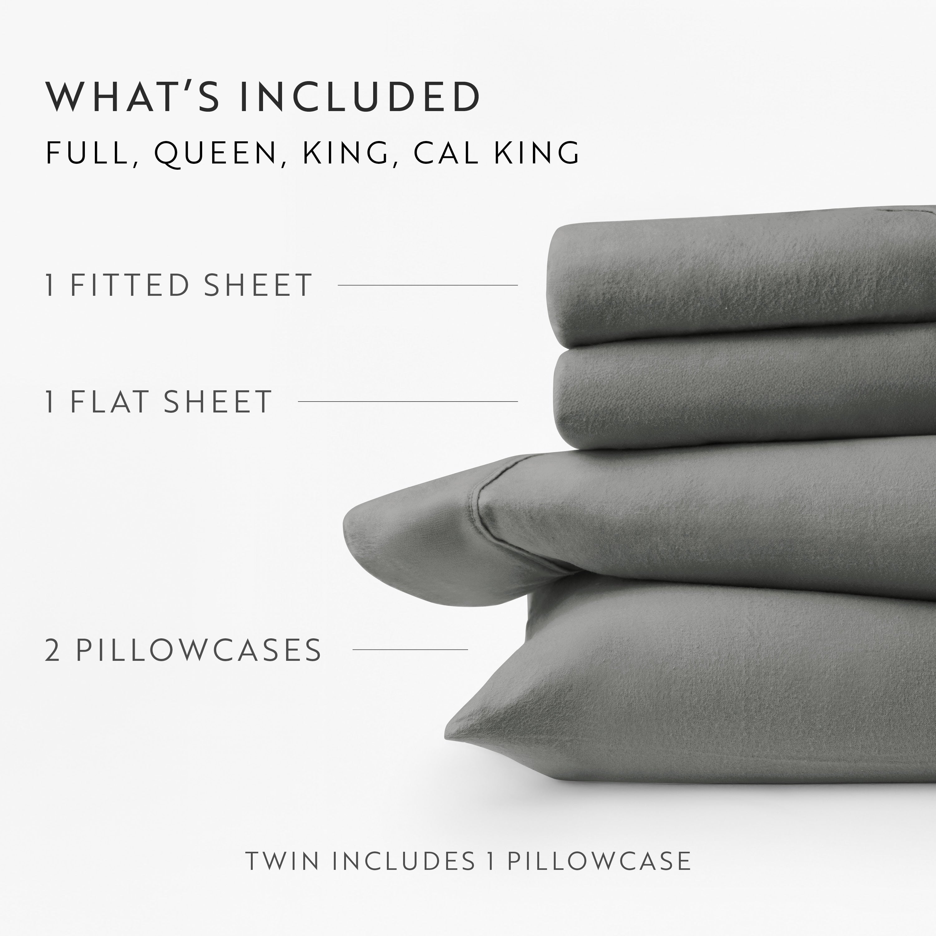 4-Piece 100% Cotton Flannel Sheet Set