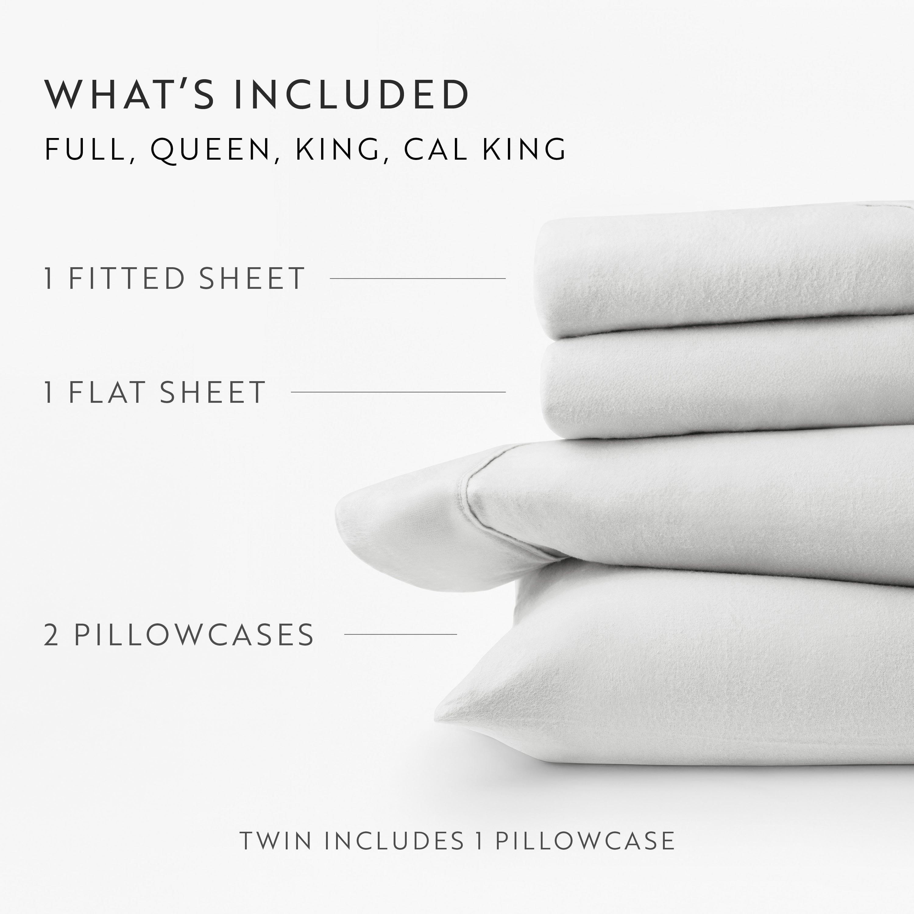 4-Piece 100% Cotton Flannel Sheet Set
