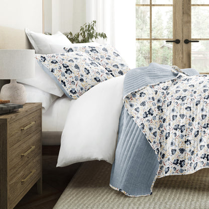 3 Piece Quilt Set - Super Soft - Lightweight - All Season Quilted Coverlet - Timeless Patterns