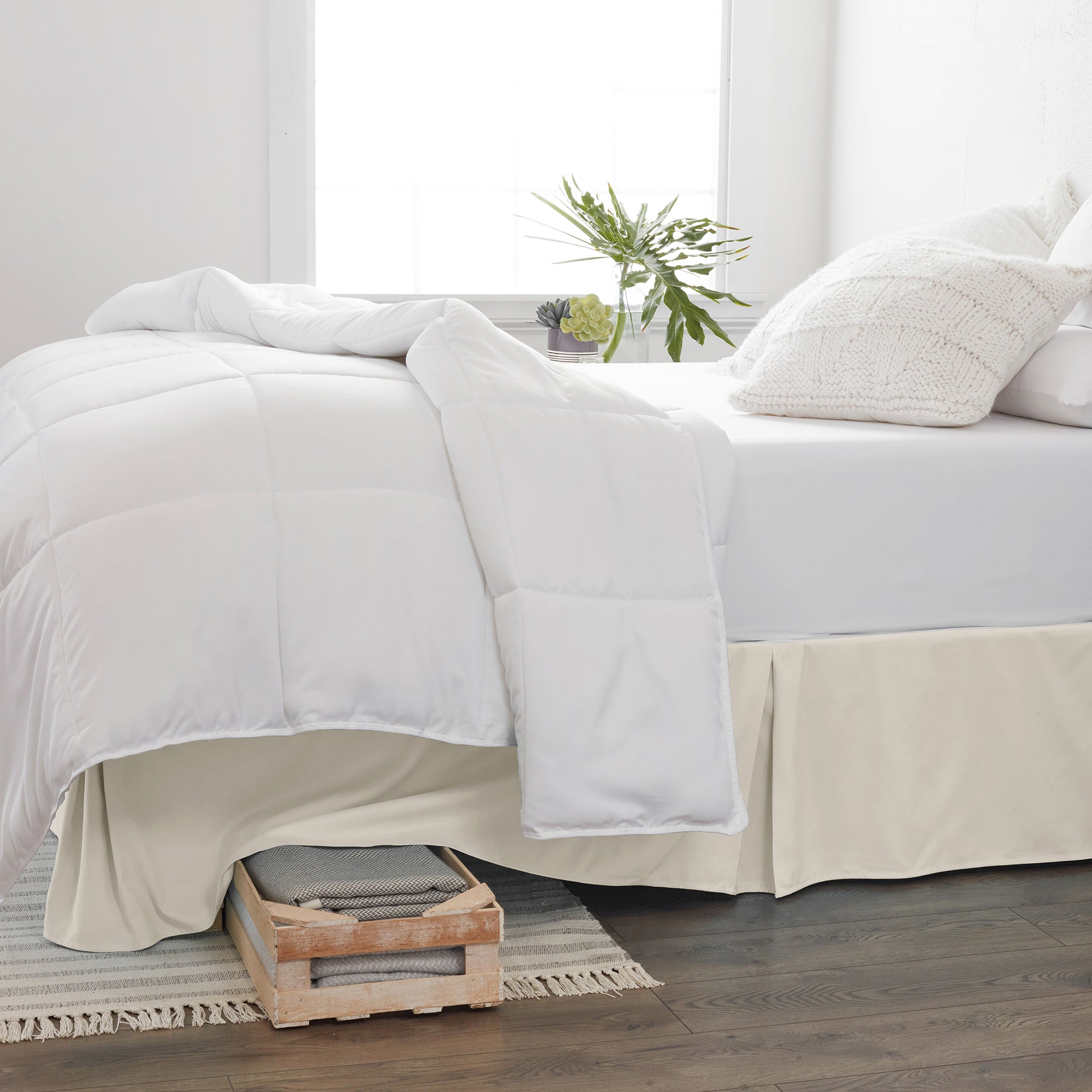 Dust Ruffle Pleated Bed Skirt