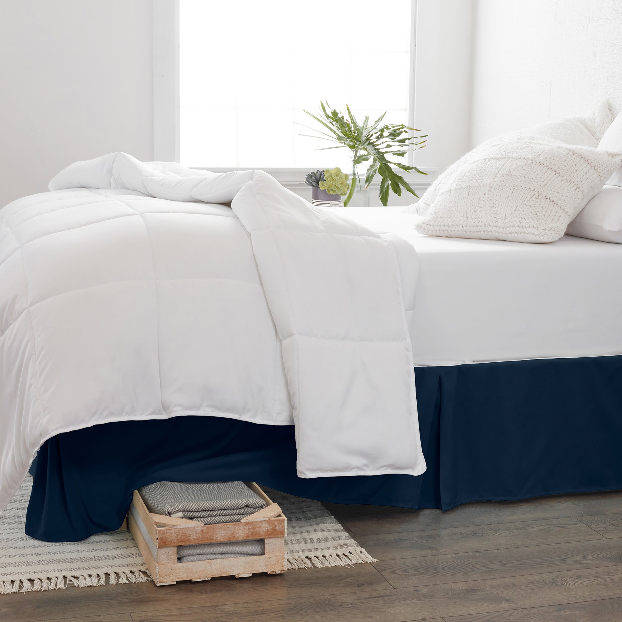 Dust Ruffle Pleated Bed Skirt