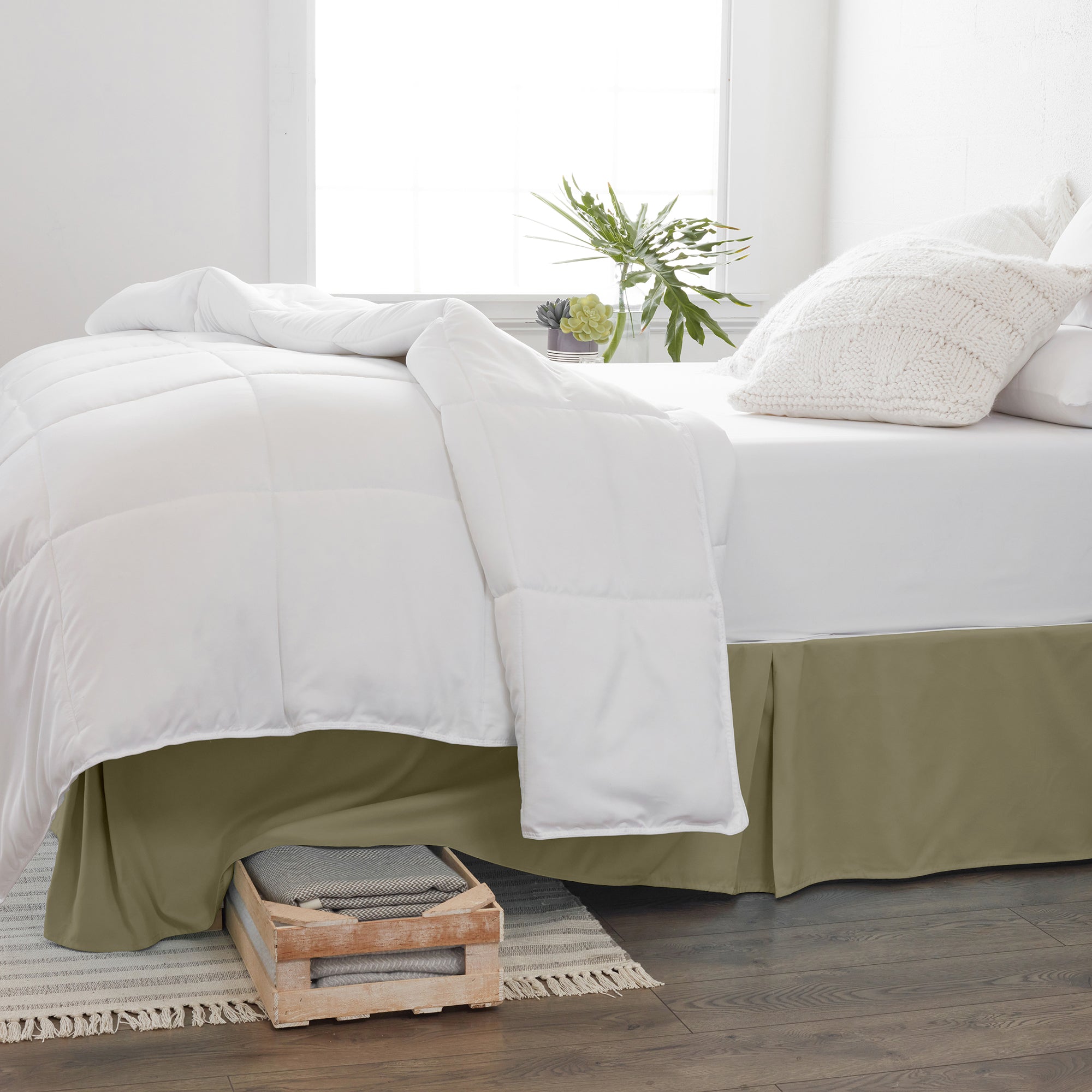 Dust Ruffle Pleated Bed Skirt