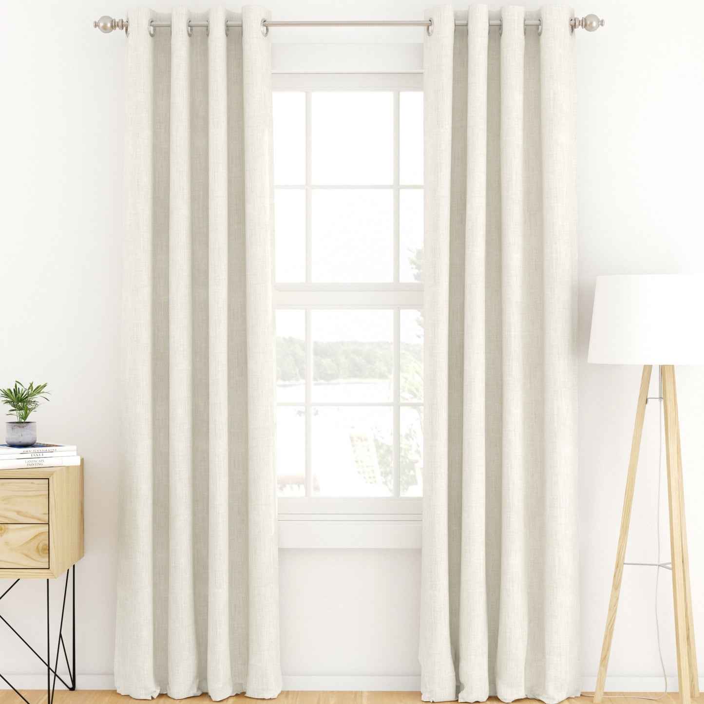 Curtains 100% Black Out Thermal-Insulated Grommet 2 Panels