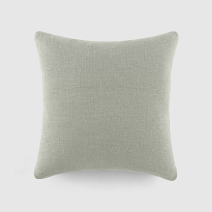 Washed and Distressed Cotton Decor Throw Pillow in Stone Washed